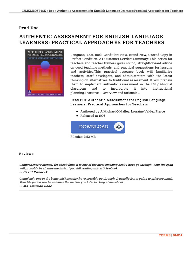 File Authentic Assessment For English Language Learners Practical PDF