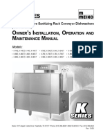 Installation manual for Meiko K-series commercial dishwashers