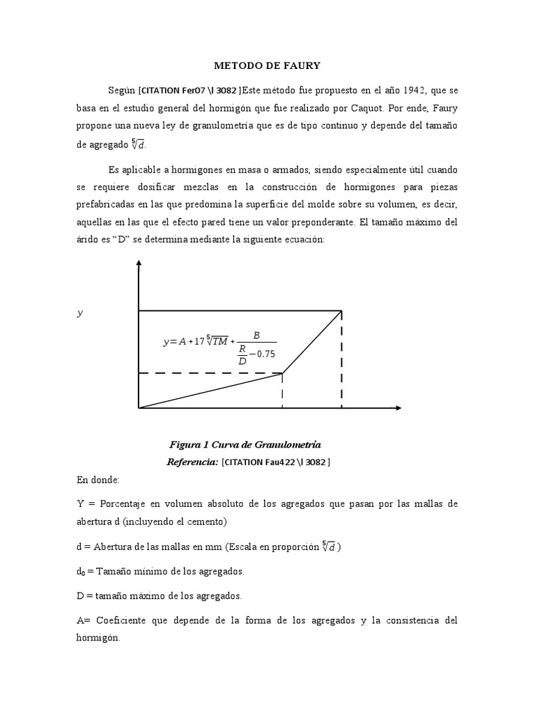 Método de Faury para Hormigón | PDF