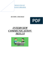 Interview Communication Ppt