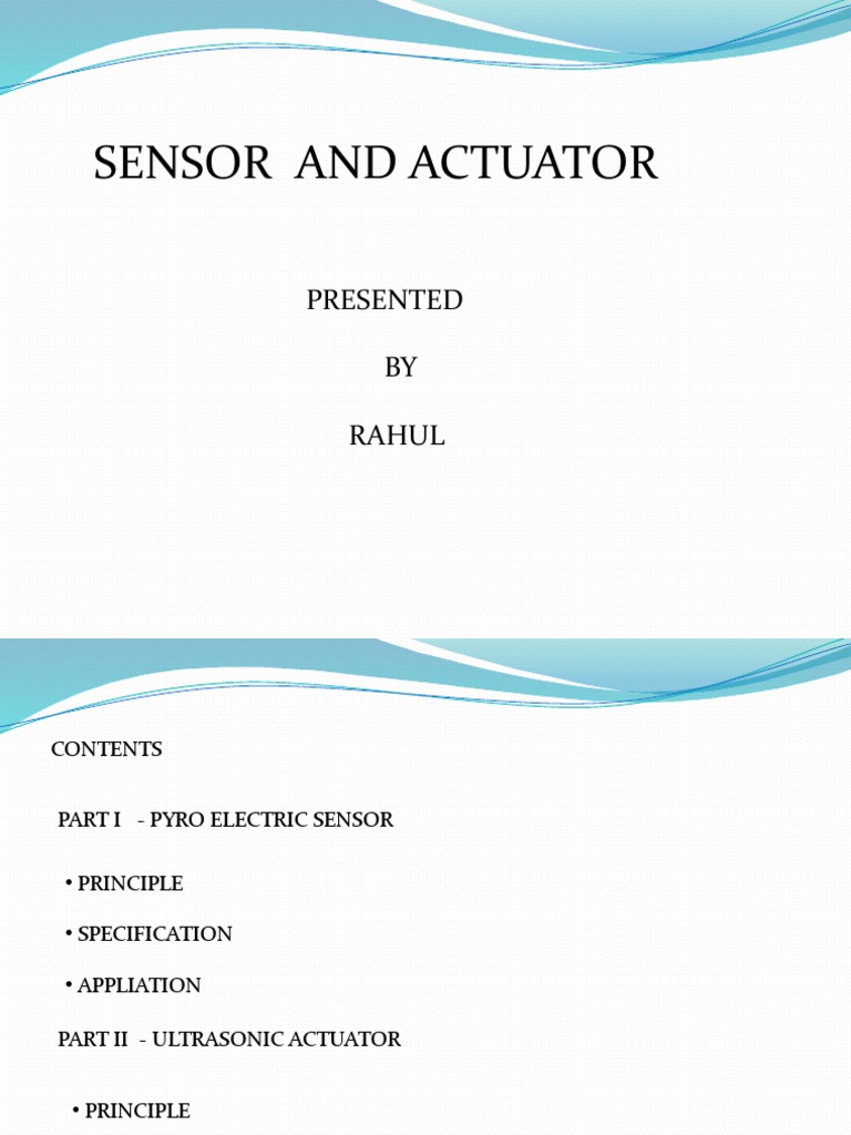 Sensors and Actuators Overview | PDF | Actuator | Sensor