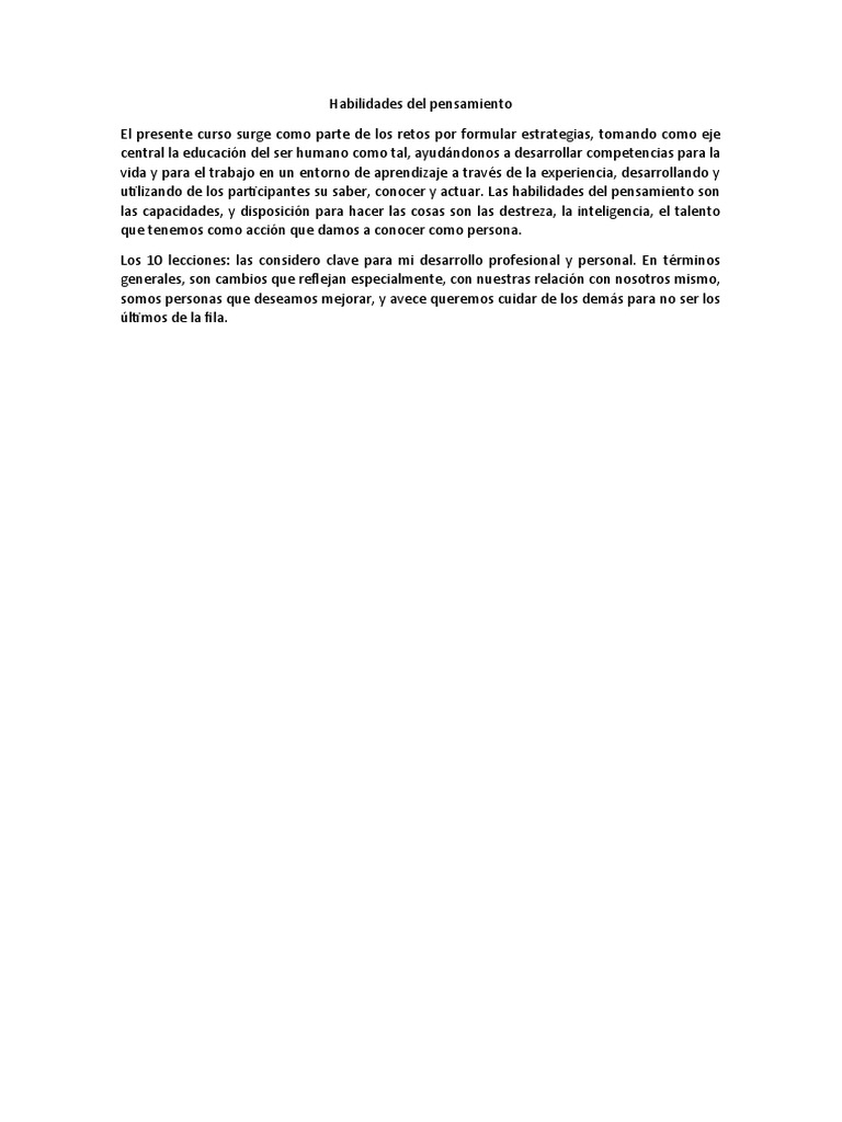 Documento | PDF | Crecimiento personal y profesional | Relaciones ...