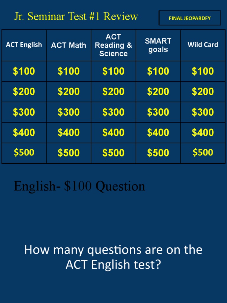 ACT Test Review and Scoring Guide | PDF | Act (Test)