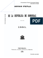 Codigo Penal de La Republica de Honduras 1880 924697