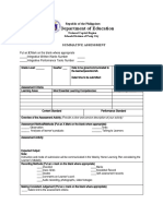 Template Integrative Assessment Example Blank Form