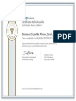 CertificadoDeFinalizacion - Business Etiquette Phone Email and Text