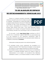 Contrato de alquiler de estacionamiento 2021