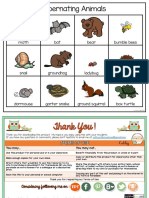 Hibernating Animals Word Card UPDATE