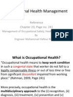 Occupational Health Management: Reference Chapter 23, Page No. 241