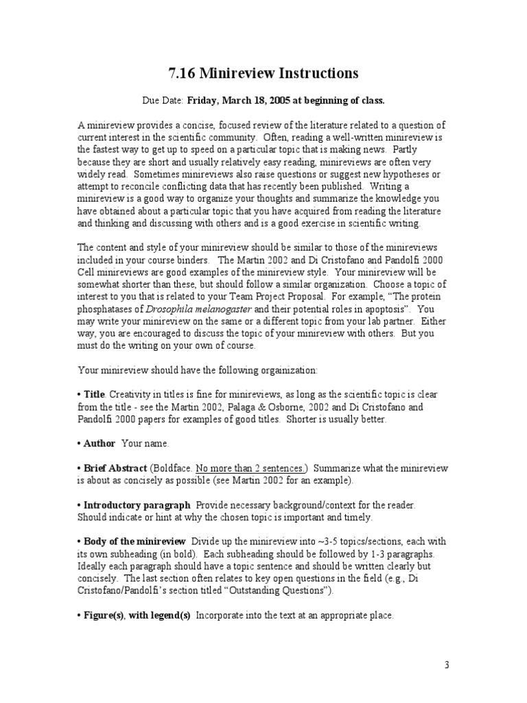 7.16 Minireview Instructions | PDF | Paragraph | Communication