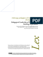 Liderazgo Pedagógico de Los Directivos y Desempeño Docente: Pedagogical Leadership of Directors and Teaching Performance