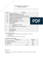Intermediate Accounting 3 Course Outline