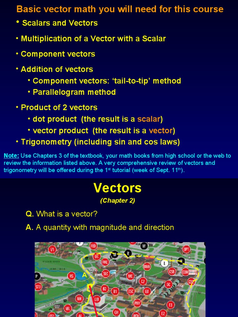 Lecture 1 Part 2 Vectors-Review | PDF | Euclidean Vector | Teaching ...