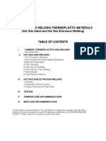 Guidelines For Welding Thermoplastic Materials (Hot Gas Hand and Hot Gas Extrusion Welding)