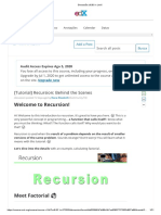 Welcome To Recursion!: (Tutorial) Recursion: Behind The Scenes