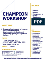 QMS Champion Workshop