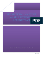 5th Material - Metode Analisis Personil Administrasi