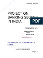 Project On Banking Sector in India