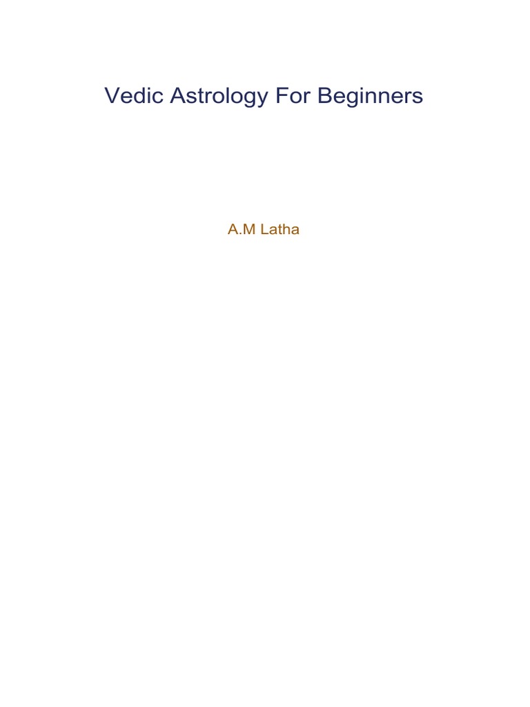 Vedic Astrology Basics for Beginners | PDF | Planets In Astrology ...