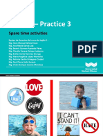 Unit I Week 3 - Practice 3: Spare Time Activities