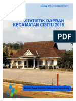 Statistik Daerah Kecamatan Cisitu 2016