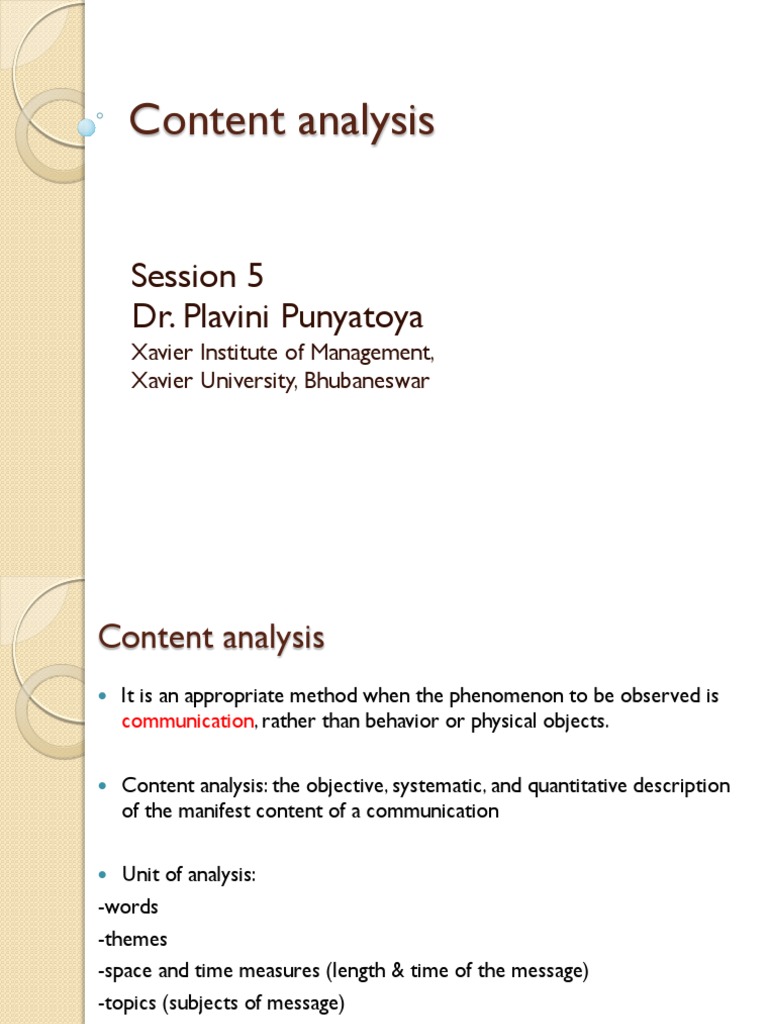 S 5-Content Analysis | PDF