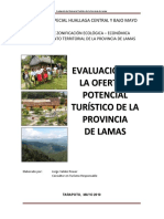 Evaluación del Potencial Turístico de Lamas