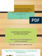 UNIDAD No. 4 Tema 1 Políticas de Seguridad y Conclusiones