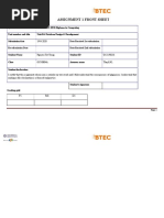 Assignment 1 Front Sheet: Date Received 1st Submission Re-Submission Date Date Received 2nd Submission