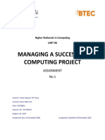 ASM1 - Managing Successful A Computing Project