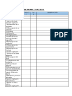 Hoja de Verificaación de Proyecto