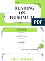 A Reading ON Trisomy 21