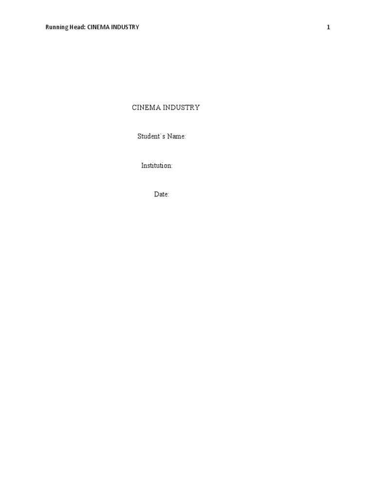 Cinema Industry Analysis: SWOT & PESTLE | PDF | Movie Theater | Swot ...
