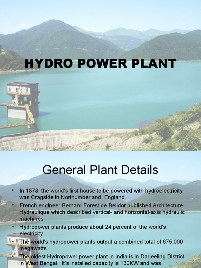 Hydro Power Plant PDF Hydroelectricity Renewable Energy