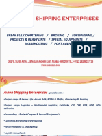 Break Bulk Chartering / Broking / Forwarding / Projects & Heavy Lifts / Special Equipments / Warehousing / Port Agency