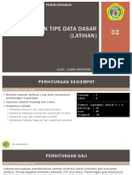 BAB 02 - Variable Tipe Data - Latihan