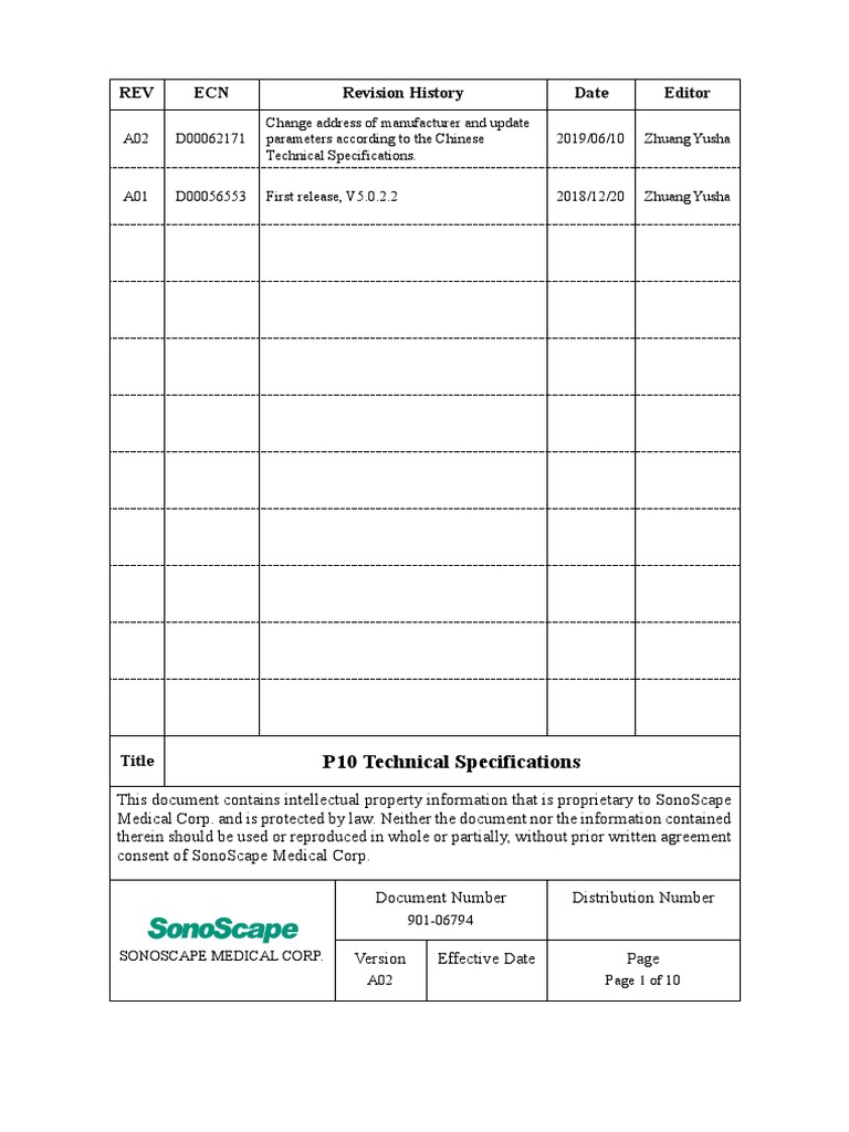 P10 Technical Specifications | PDF | Barcode | Frame Rate