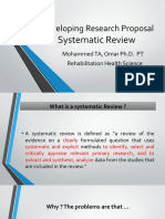 Developing Research Proposal: Systematic Review