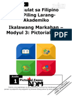 Pagsulat Sa Filipino Sa Piling Larang - Picto Essay