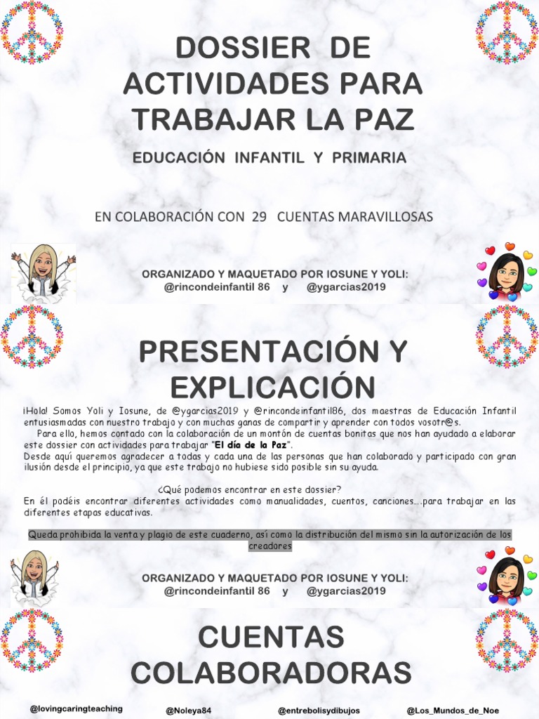 Dossier Actividades para Trabajar La Paz | PDF | Ciencias sociales ...