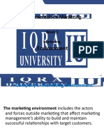 Fundamentals of Marketing: Environment