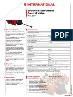 RS 210 RS 210: Sectional Directional Control Valve Control Valve
