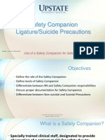 Safety Companion Ligature/Suicide Precautions: Use of A Safety Companion For Safety For At-Risk Patients