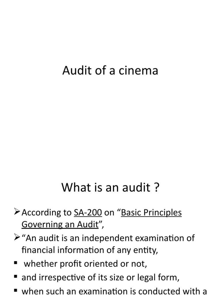 Cinema Audit Process Overview | PDF | Finance & Money Management | Law