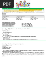 Quadratic Equation and Its Solutions: Examples