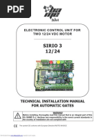 Sirio 3 12/24: Electronic Control Unit For Two 12/24 VDC Motor