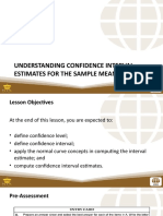 Understanding Confidence Interval Estimates For The Sample Mean