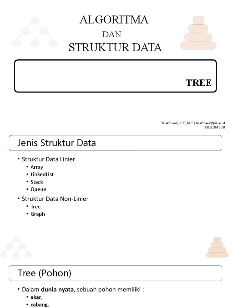 Struktur Data: Algoritma dan Tree | PDF | Komputer