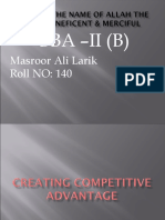 Bba - Ii (B) : Masroor Ali Larik Roll NO: 140