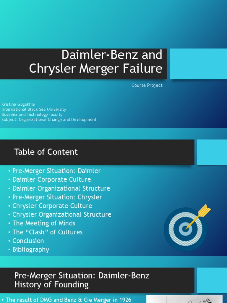 Daimler-Chrysler Merger Culture Clash | PDF | Daimler Ag | Business